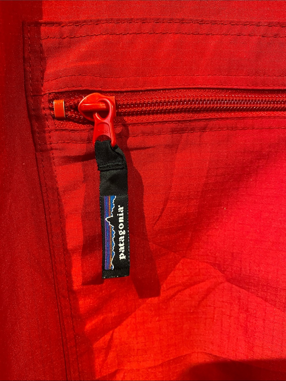 Patagonia Vintage 1997 Jacket Red Packable Windbreaker Pullover Anorak - Picture 5 of 16